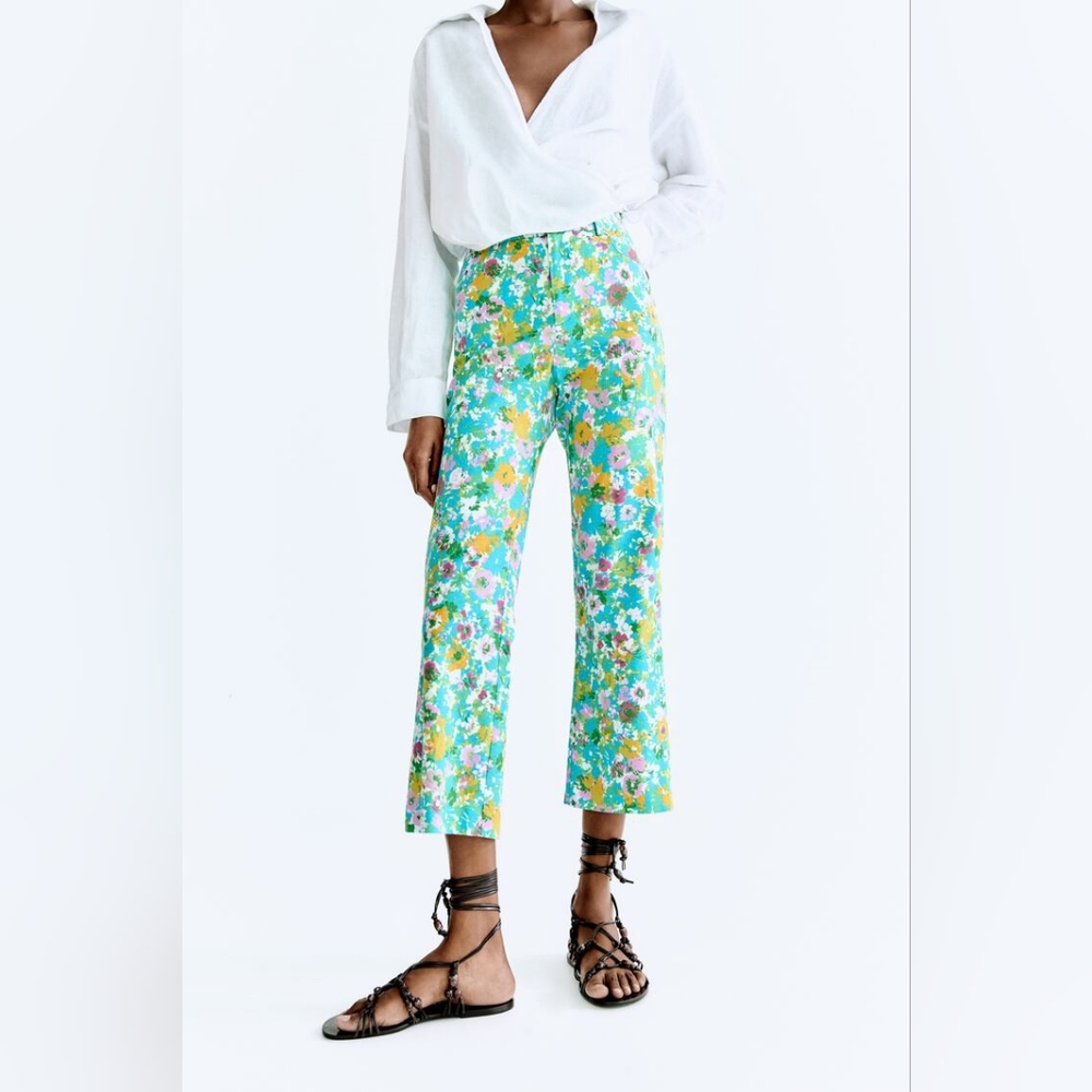 Zara Floral Pants - Picture 3 of 13